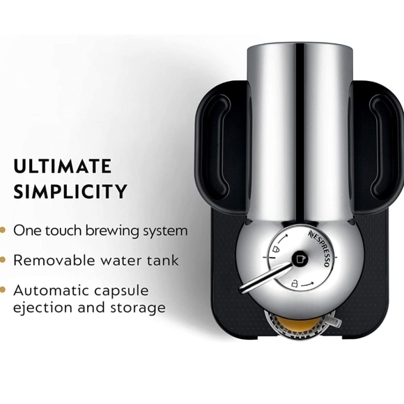 Nespresso Vertuo Coffee Maker Espresso Machine in Chrome - Picture 7 of 10